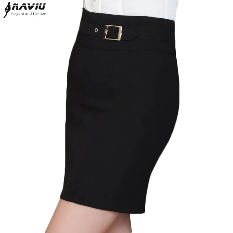 Женская облегающая юбка черная офисная большого размера | одежда