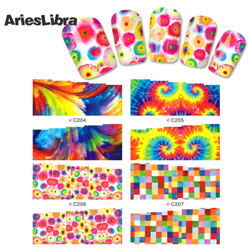 AriesLibra трафарет для ногтей Dream Color Design Series переводные наклейки украшения красоты