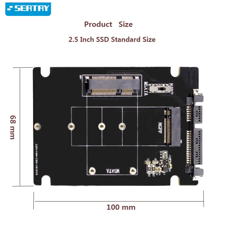 Все 2 в 1 mSATA SATA NGFF(M.2) SATA3 конвертер/адаптер с поддержкой mSATA/M.2 NGFF SSD твердотельный