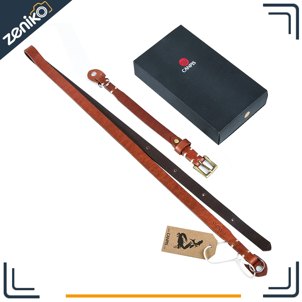 Canpis регулируемый коричневый и черный кожаный Ремни для камеры с плеча Поддержка