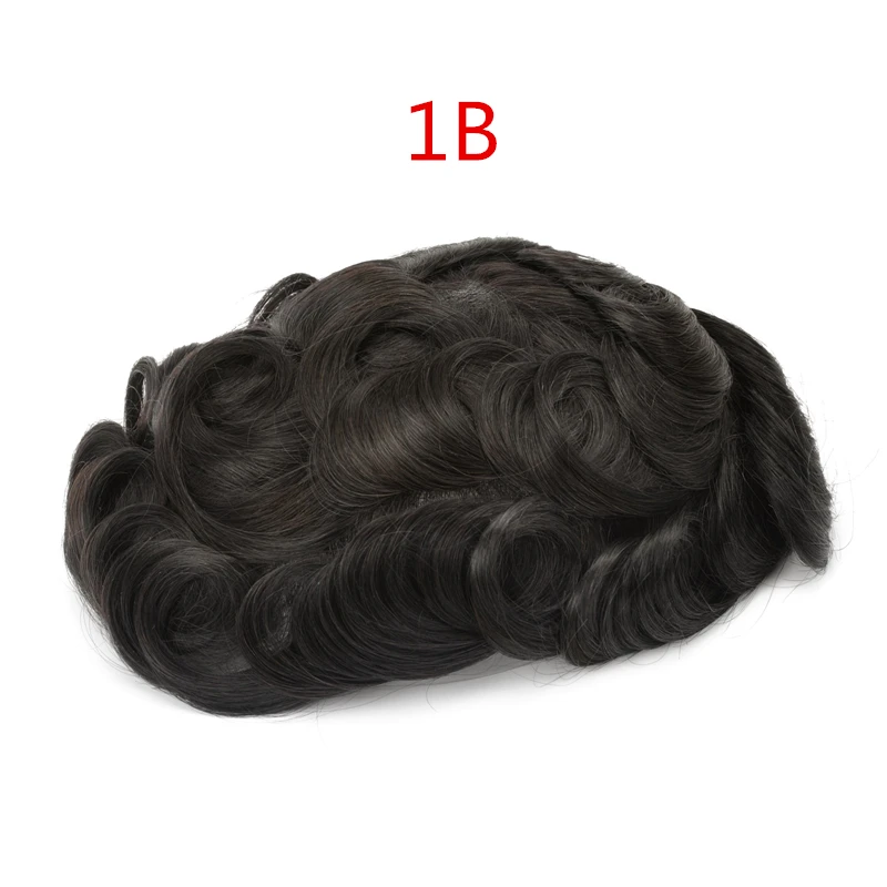 Bella toupee- небольшие волнистые средние Легкие мужские волосы кусок Toupee лучшее качество- можно отрезать вниз для настройки серии