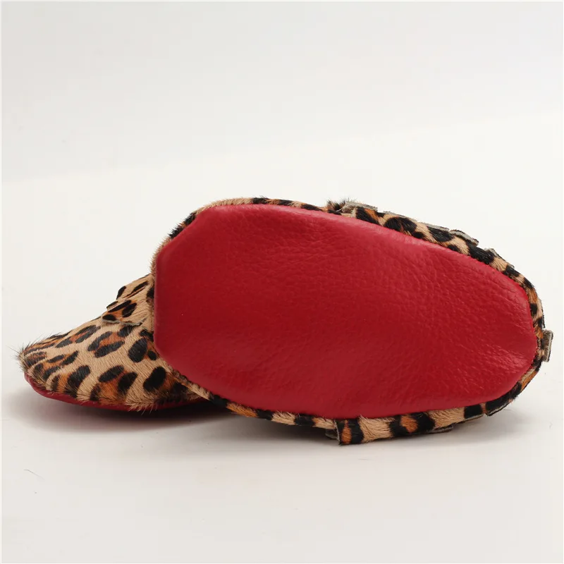 Детские мокасины из натуральной кожи с леопардовым принтом | Первая обувь