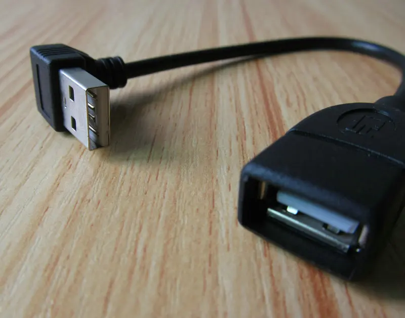 3 шт. USB A 2 0 мама к мужчине 180 вниз угол передачи данных линия УДЛИНИТЕЛЬ шнур