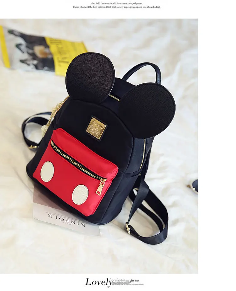 Disney Микки Маус леди мультфильм рюкзак для женщин Новинка года милая девушка студент сумка для школы