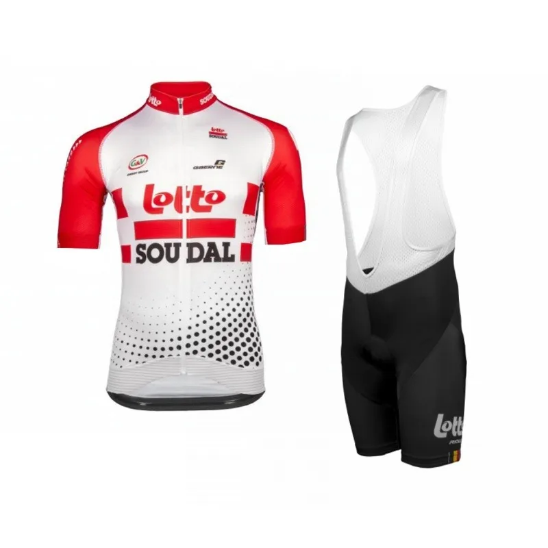 2019 профессиональная команда lotto soudal мужская красная Велоспорт Джерси Набор