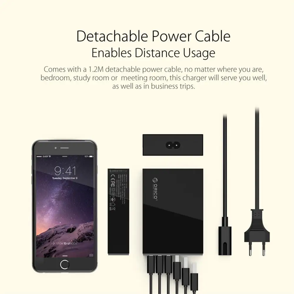 ORICO универсальное USB зарядное устройство мобильный телефон настольное 5V2.4A