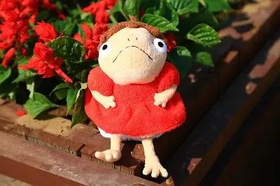 Кукла Ponyo на скале принцесса понё Мягкая Подлинная плюшевая игрушка студийная