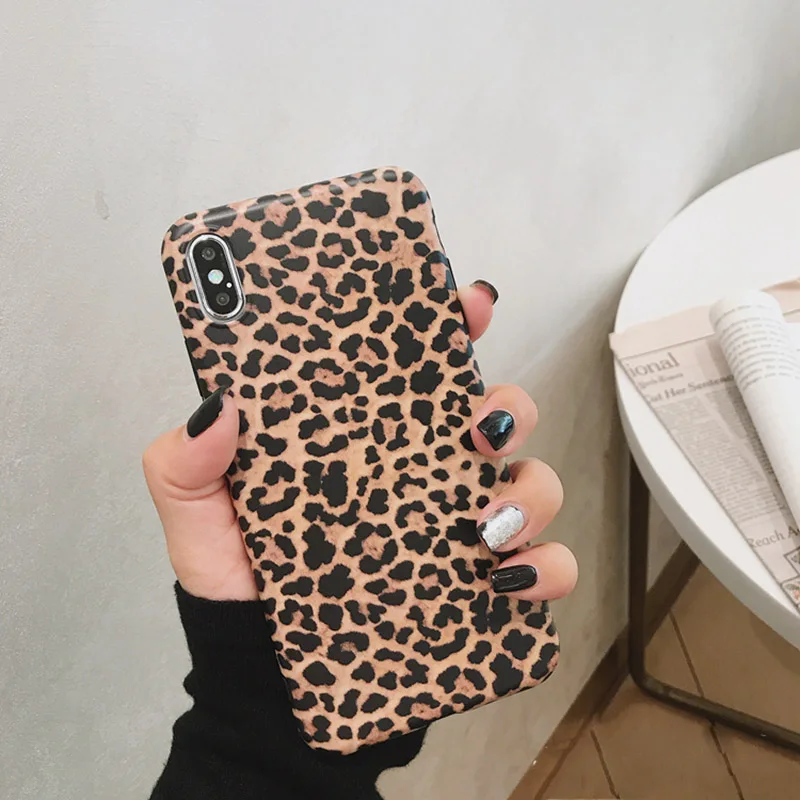 Модный чехол для телефона с леопардовым принтом iphone XS Max XR X 6 S 8 7 plus задняя крышка