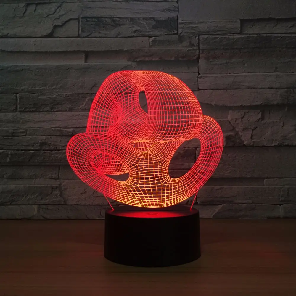 

3D Table Lamp LED 7 Colors Changing Abstract Nest Night Lights Novelty Baby Sleep Lighting Home Decor USB Luminaria Party Gifts