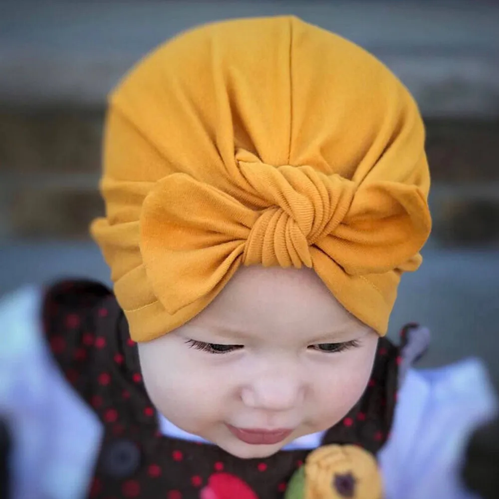 Бант с кроличьими ушками для новорожденных девочек и мальчиков хлопковая