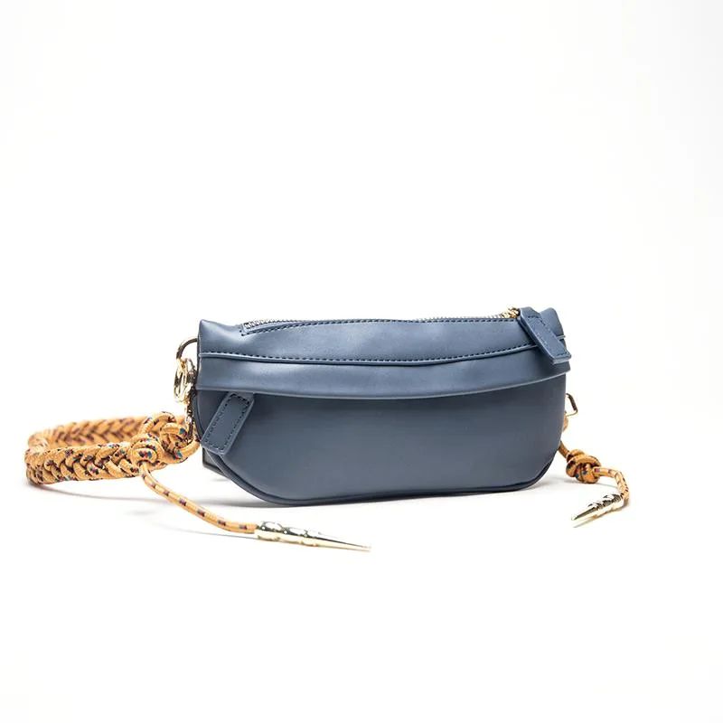 Gray blue color belt Корейский стиль, Женский тканый ремень, нагрудная сумка, боковые сумки, маленькие для дам, слинг, сумки для женщин, сумка-мессенджер, нагрудная сумка, клатч, кошельки - Цвет: Gray blue color belt