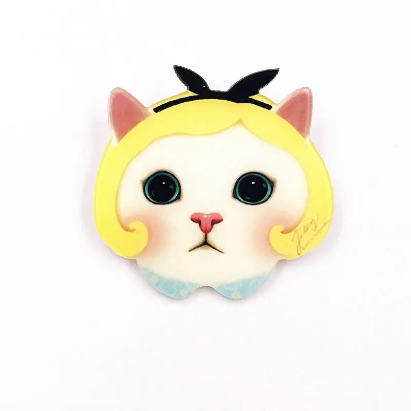 1 шт. аниме Харадзюку кошка леди значки с котенком для сумка шарфом шляпа обувь на