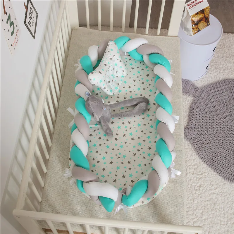 Портативная хлопковая детская кроватка с узелком ручная работа узелковая коса