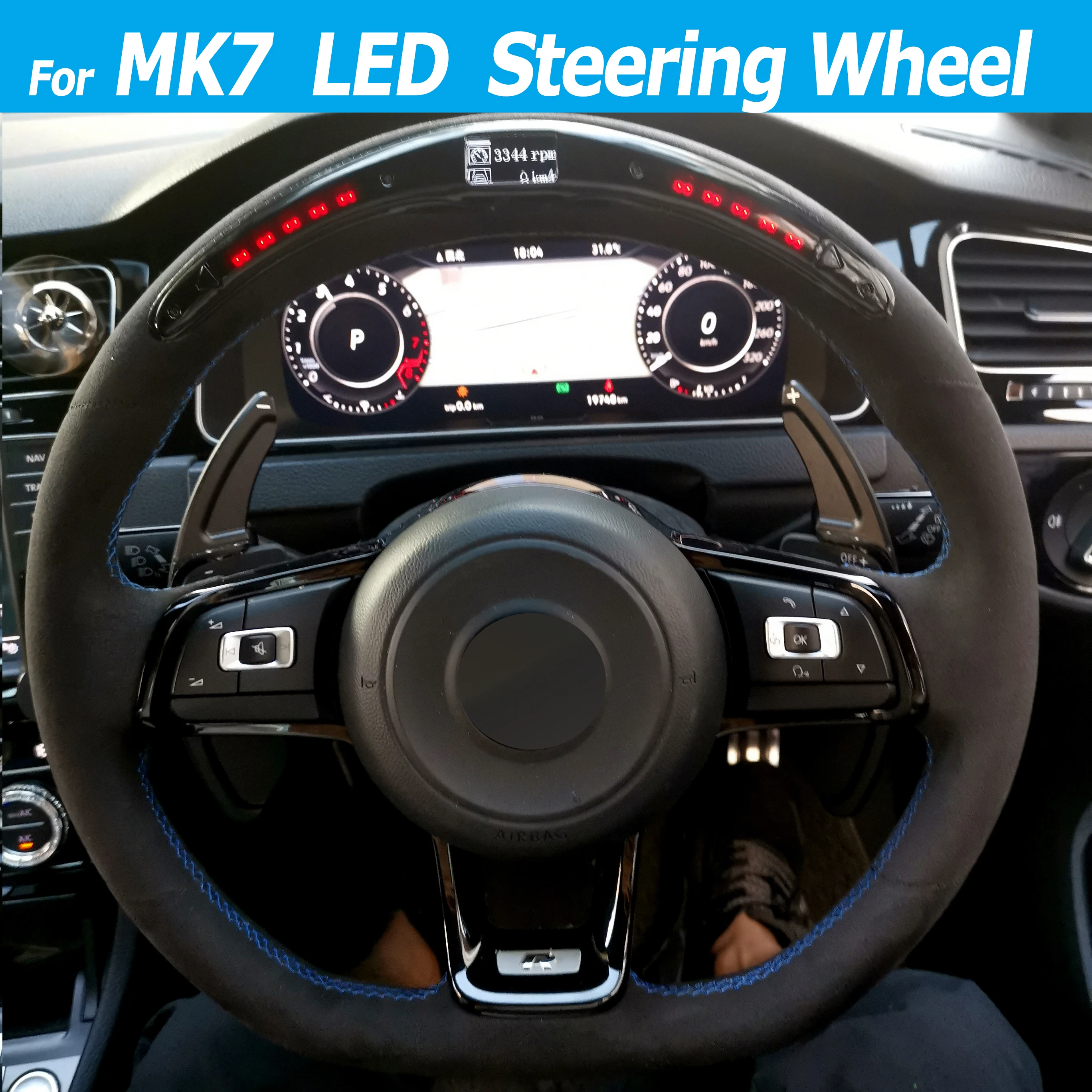 

LED Steering Wheel for MK7 , Golf GT I/ GT R line GLI LED Performance
