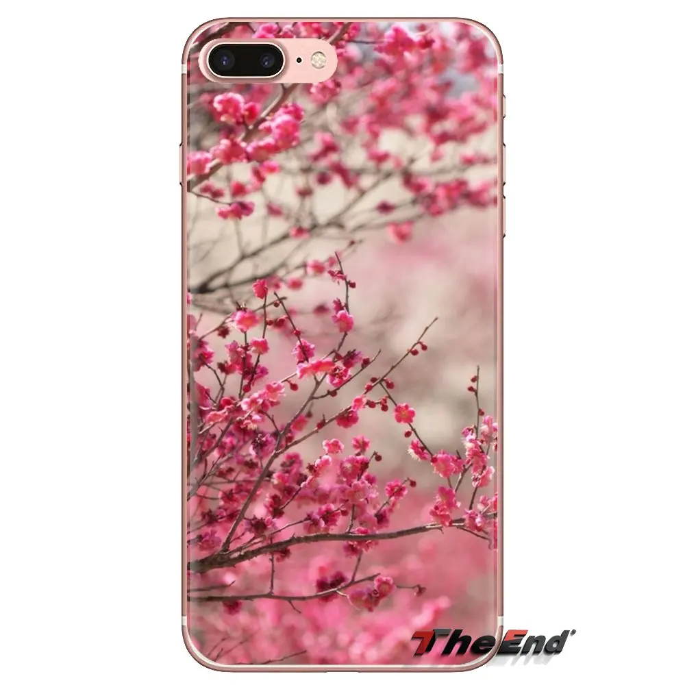 For Sony Xperia Z Z1 Z2 Z3 Z5 compact M2 M4 M5 C4 E3 T3 XA Huawei Mate 7 8 Y3II Soft Transparent Shell Covers Sakura Wallpapers |