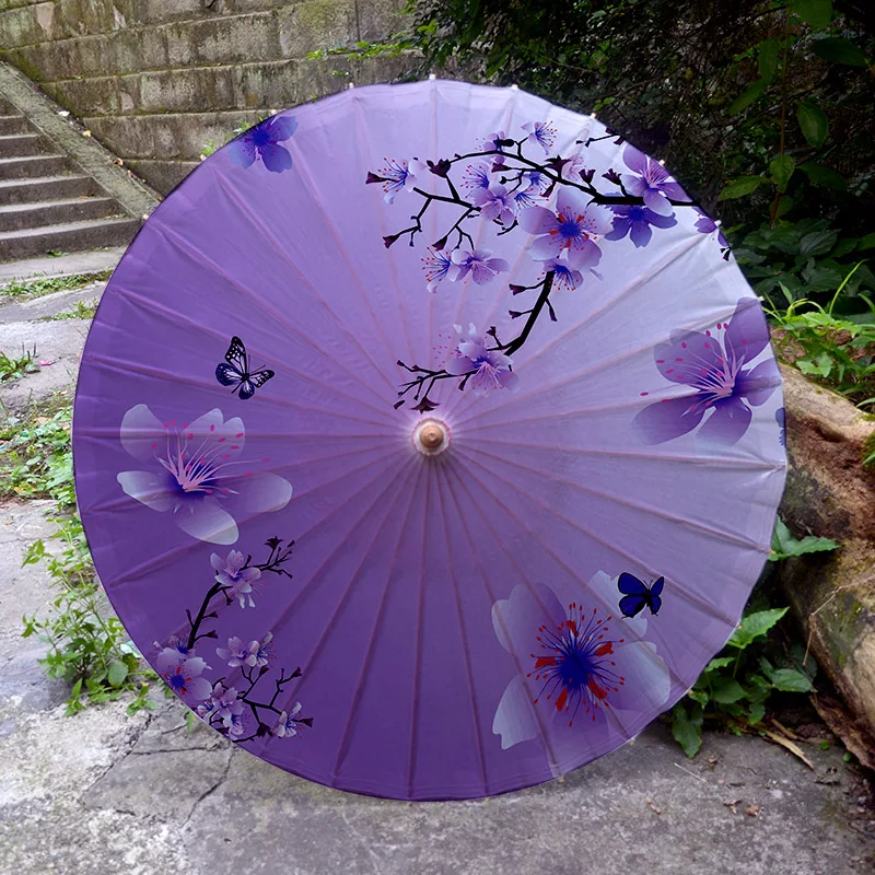 JIANGPANYUE Women's Umbrella Ancient China Style Decorated Delicate Purple Japanese Women Rain Dance Paper Props | Дом и сад