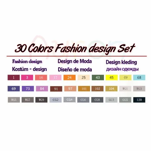 30 costume design Touchfive, 30406080 цветов, двойная головка, художественные маркеры, ручка, маслянистая, алкогольная, эскиз, маркер, ручка, товары для рукоделия, для анимационного манга, рисование - Цвет: 30 costume design