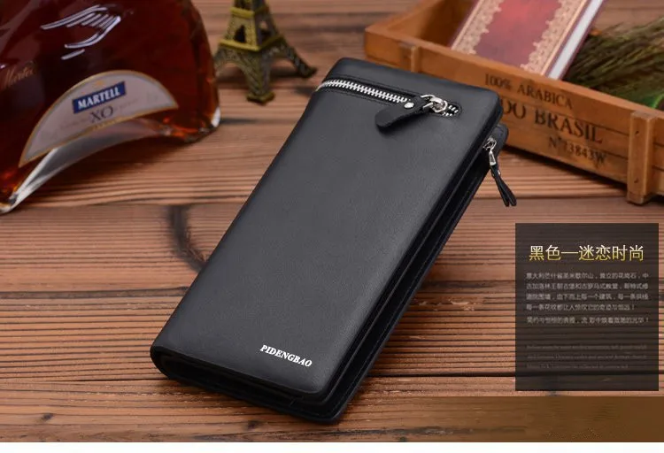 2015 бесплатная доставка оптовая продажа мужской кошелек на молнии брендовый из