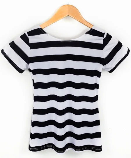 EAST трикотажная футболка новинка 2017 вертикальный принт с полосками зебры женская