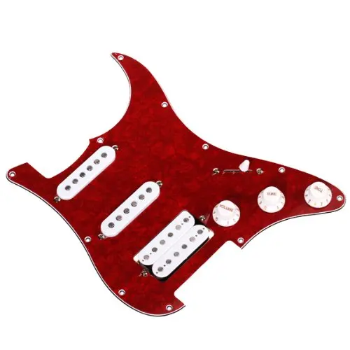 Загружено Prewired Pickguard для Электрогитары красный|loaded prewired pickguard|prewired pickguardpickguard loaded |