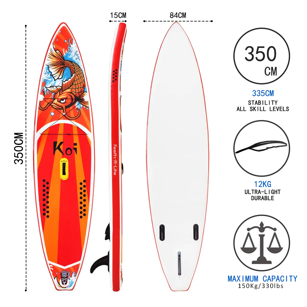 Надувная доска весло для серфинга Sup Board набор Каяка 350*84*15 см с рюкзаком поводком