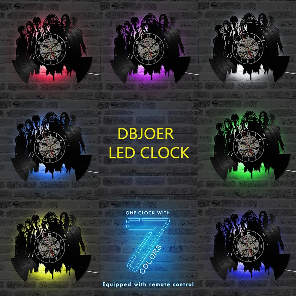 Виниловых пластинок часы Огайо штатов США Город CD висит Запись в античном стиле