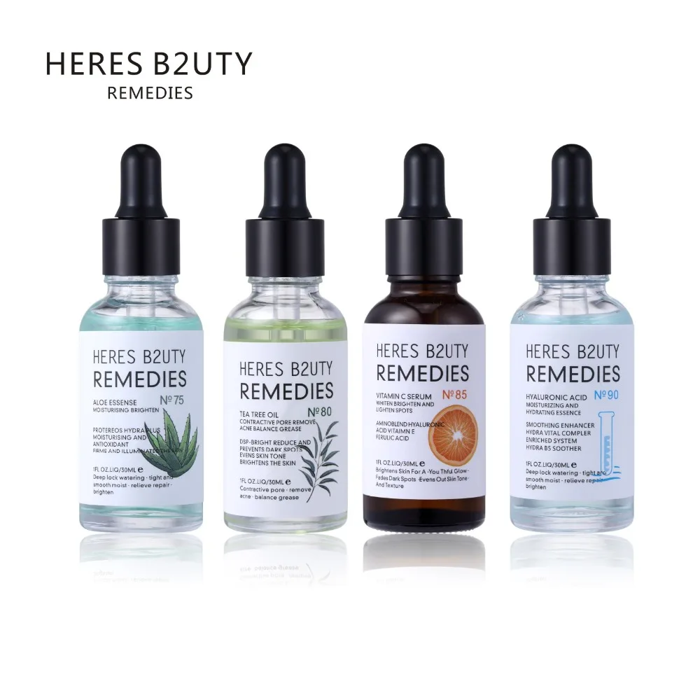 

HERES B2UTY 30ml natural face serum Aloe Hyaluronic acid Vitamin C vitamin E tea Tree Acne whitening anti acne anti-wrinkle