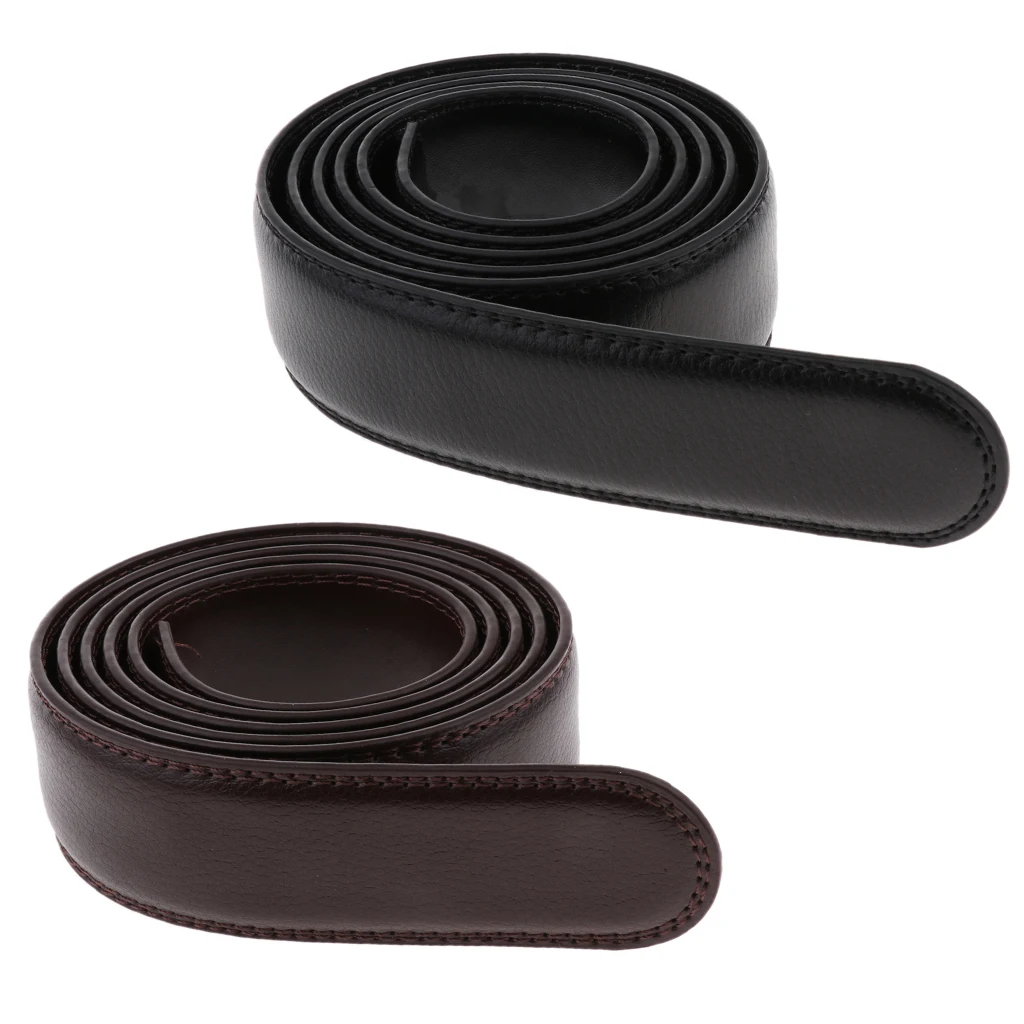 Кожаный ремень с трещоткой для мужчин без пряжки широкий ширина 3 5 см|Мужские