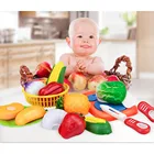 12 шт., детские игрушки с фруктами, игрушки, пластиковые овощи, кухня, Детские Классические игрушки, игровой домик, игрушечный набор, развивающие игрушки