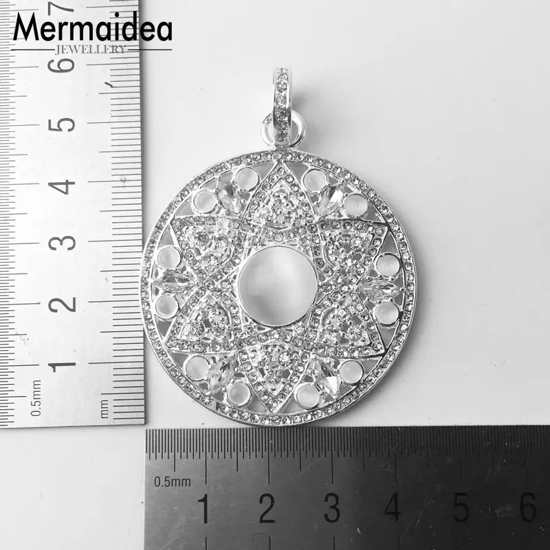 Pendant White Opal Ornament 2020 Fashion Trendy Jewelry silver plated Bijoux Necklace Accessories Gift For Woman | Украшения и