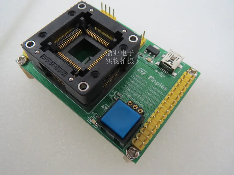 Оригинальное тестовое сиденье ST IC STM8S программа сжигания QFP64 переходник розетки 0