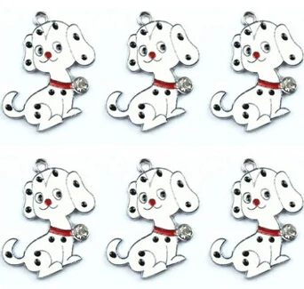 Оптовая продажа Бесплатная доставка 20 шт. далматинцы собаки металлические