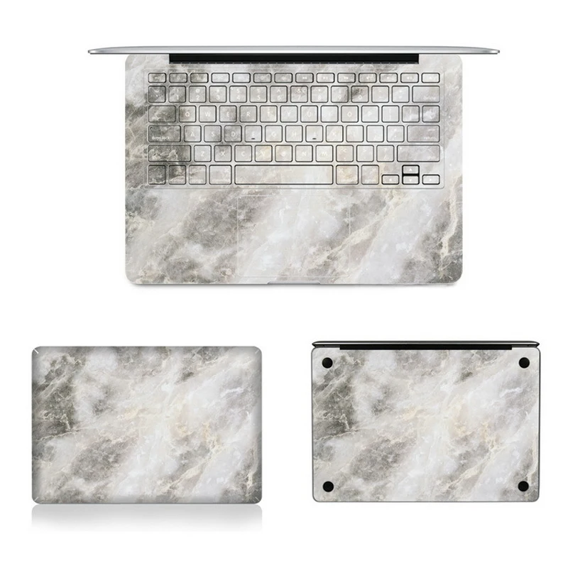 Белая мраморная серия, наклейка для ноутбука s для Macbook Air Pro retina 11 12 13 15, супертонкая защитная наклейка для ноутбука всего тела