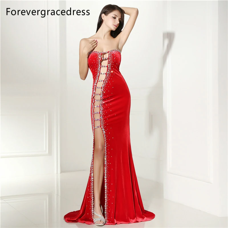 Forevergracedress сексуальное платье для выпускного вечера новинка из бисера Кристаллы