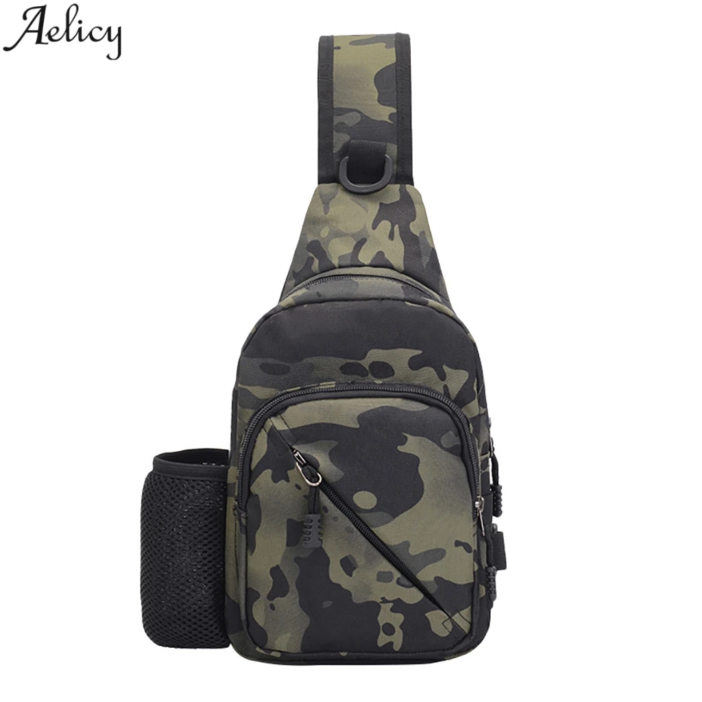 Aelicy, камуфляжный дизайн, нейлоновая Мужская нагрудная сумка с одним ремешком на спине, дорожная сумка через плечо, повседневные сумки, спортивные сумки для телефона, Новинка
