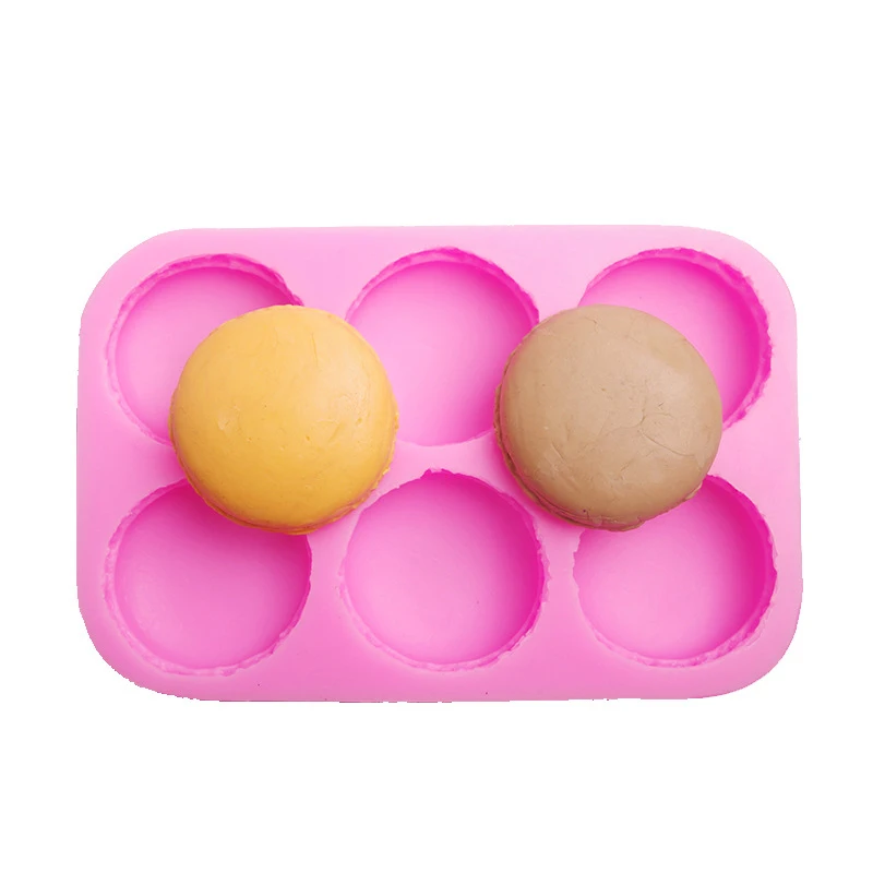Силиконовый коврик для выпечки большая форма макарон мыла 6 отверстий десертный