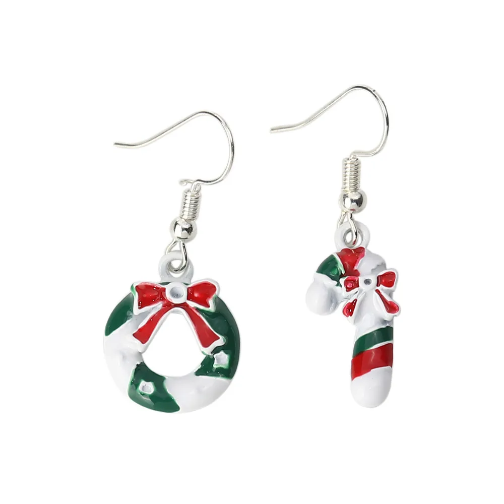 Серьги DoreenBeads металлические красные рождественские перчатки эмалированная