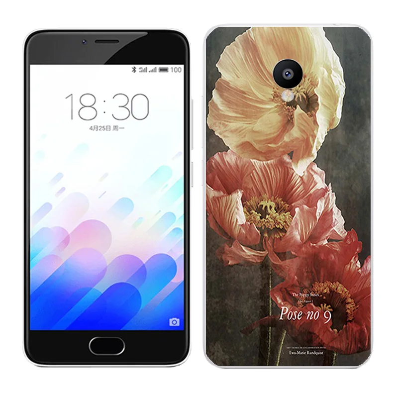 Силиконовый чехол для Meizu M3/Meizu M3 Mini M3S/Meizu M3S красивый с рисунком мягкий из ТПУ