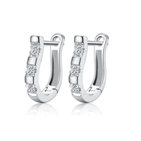 junkang 1pair korean star 2020 fashion harp crystal cute women jewelry stud earring ear clip featured zircon