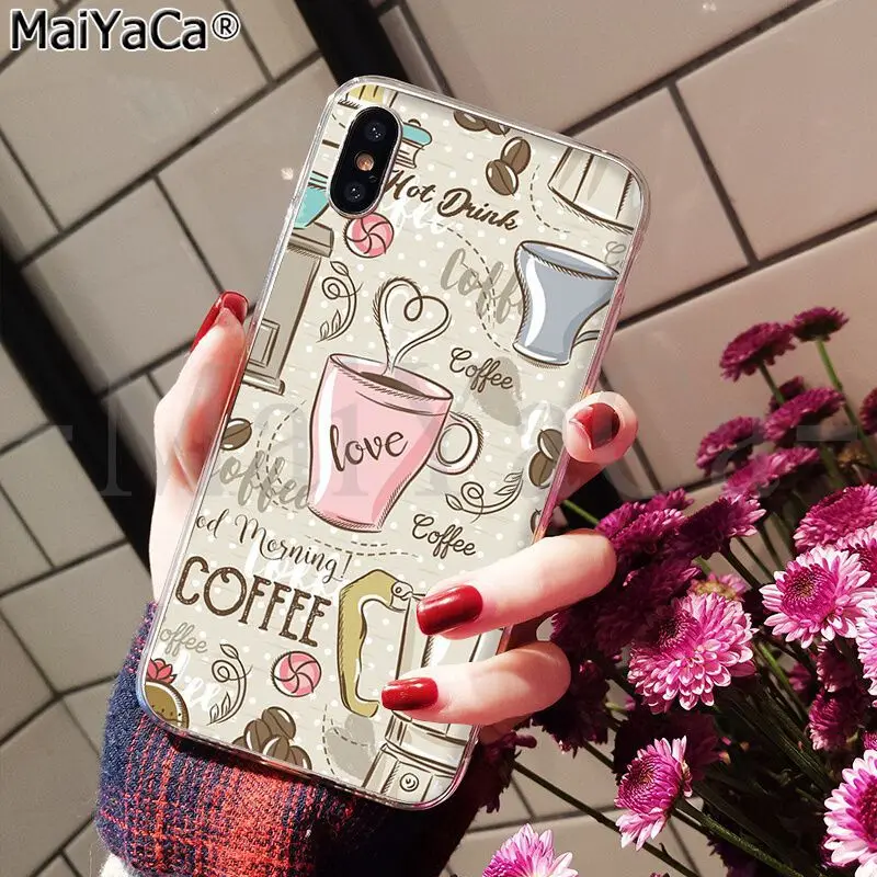 MaiYaCa Ok But First Coffee сделай сам чехол для рисования телефона iPhone X XS MAX 6 6S 7 7plus 8 8Plus 5 5S
