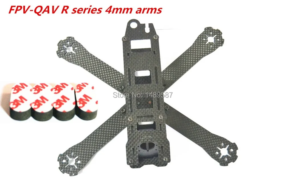 DIY FPV mini drone QAV-R 220 мм 4 Arm cross racing quadcopter 180 мм/220 мм/260 рамка из чистого углеродного