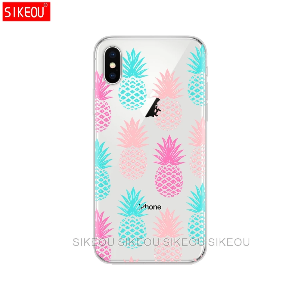Silicon Cover Phone Case For Iphone 6 X 8 7 6s 5 5s SE 2020 Plus 10 XR XS MAX 11 pro transparent Pizza watermelon pineapple | Аксессуары