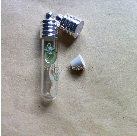 Бесплатная доставка! 100 шт./лот цветной цветочный флакон кулон (металлический