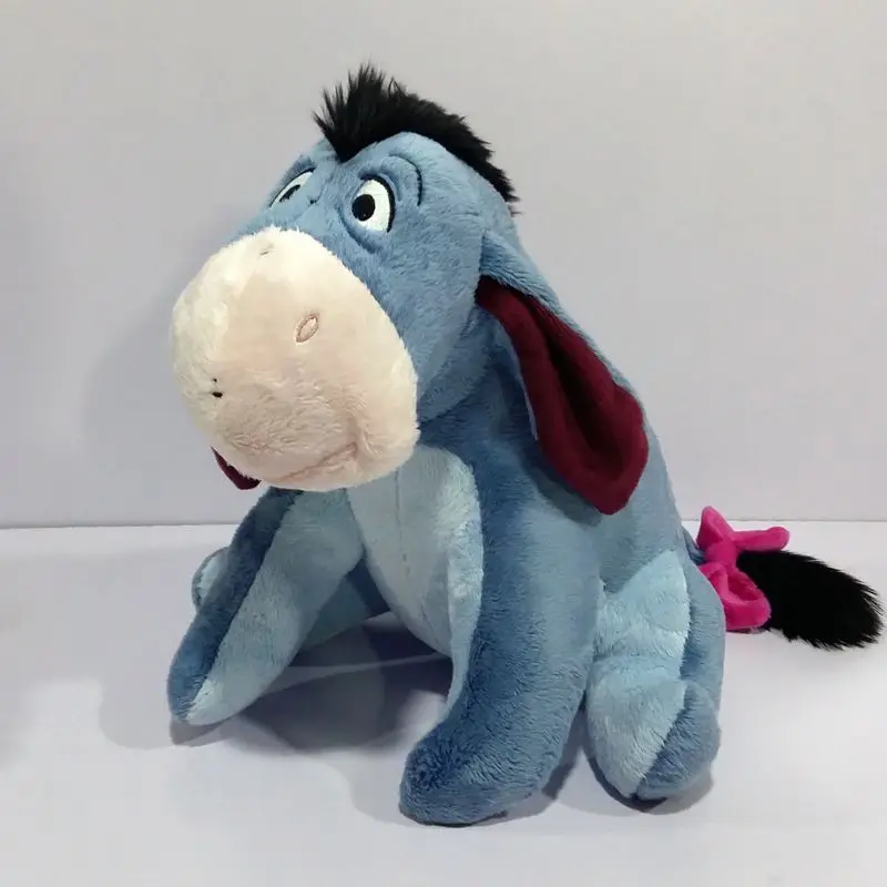 Бесплатная доставка 36 см = 14 дюймов серый Eeyore Ослик материал животное милая