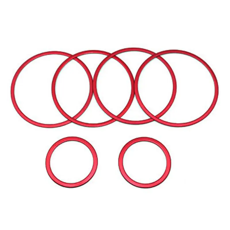 6x алюминиевая красная Автомобильная дверь внутренняя колонка звуковые Чехлы