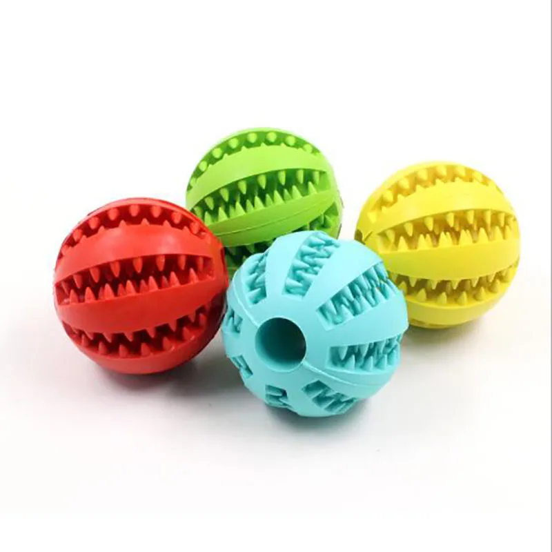 5/7 cm ElasticityTeeth Ball Dog Chew Toys Pet Cat Puppy Tooth Cleaning Balls For Dogs Toy Interactive Rubber | Дом и сад