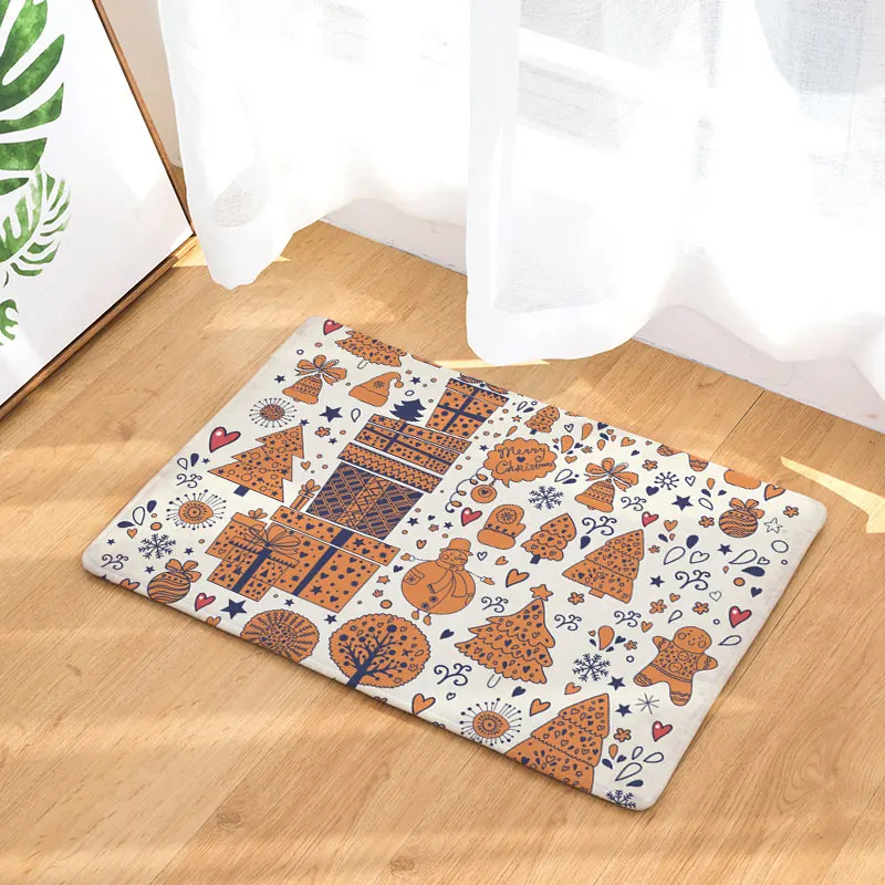 Monily Рождественский мультяшный водонепроницаемый Противоскользящий коврик для