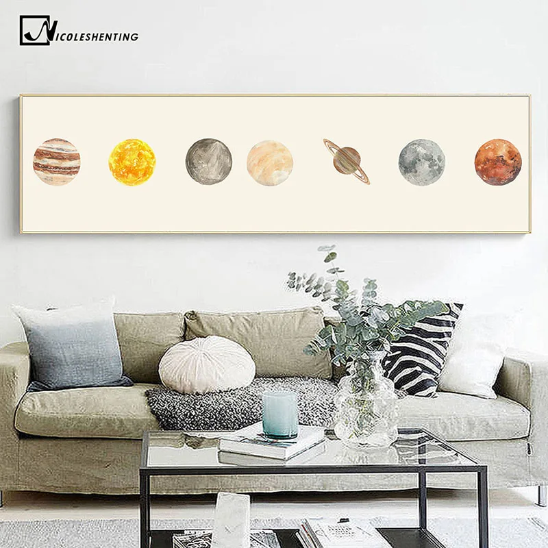 Постер и печать на холсте космоса Вселенная планета земля луна|picture for living room|wall