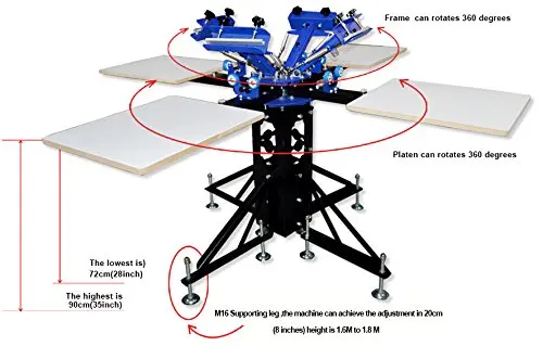 DJ442NT 4 цвета станции DIY оборудование для печати шелкотрафаретный пресс|press|press printing