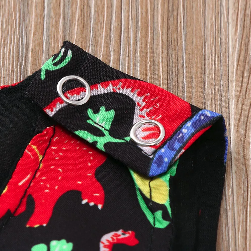 Girls dress Toddler Baby Cartoon Dinosaur Sleeveless Dress+Headband baby girl clothes Outfit vestido infantil Dropshipping | Детская